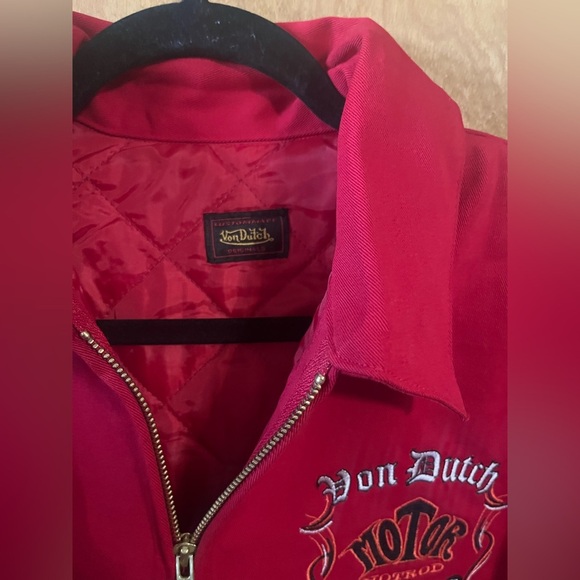 Von Dutch Red Zip-Up Jacket - Picture 4 of 9